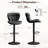 3 Piece Height-adjustable Pub Table And Leathered Pedestal Bar Stool Dining Set-1632274479