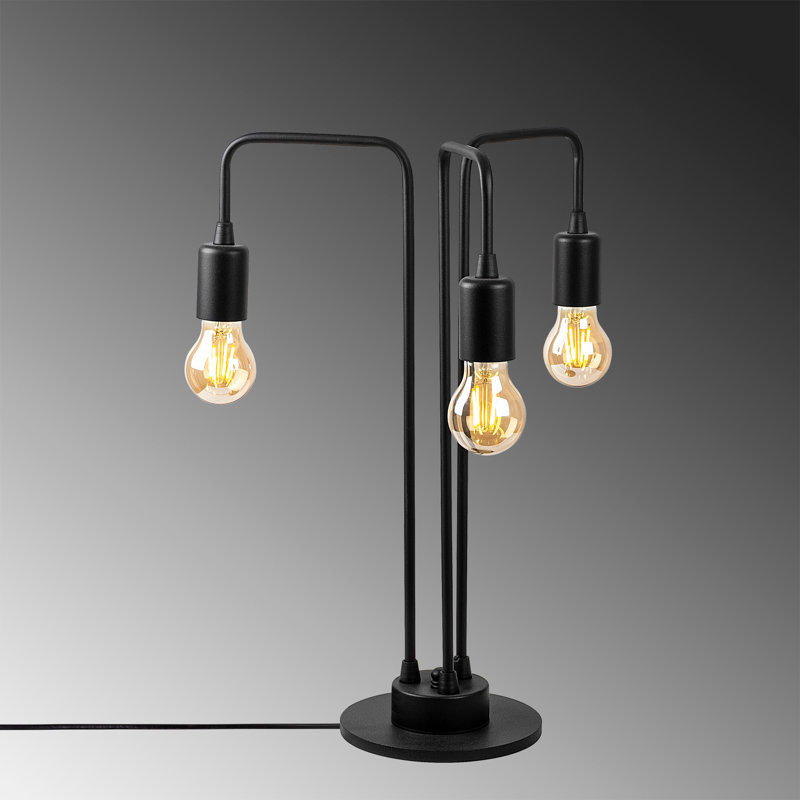 Lampe de table en métal, Noir