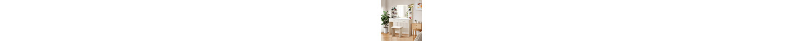Baidy Vanity Set with Lighted Mirror and Stool