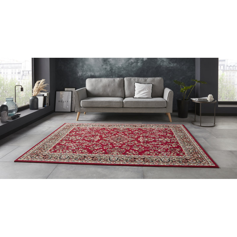 Zabul Tufted Red/Beige/Pink Rug, Rectangle 160 x 220cm