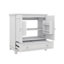 30-Inch Bathroom Vanity With Sink, Bathroom Sink Unit With Integrated Countertop & Silver Details, Adjustable Shelf, Divided Drawer-121088146