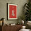 Violin in Red Minimalist - Wrapped Canvas-725618255-725618250