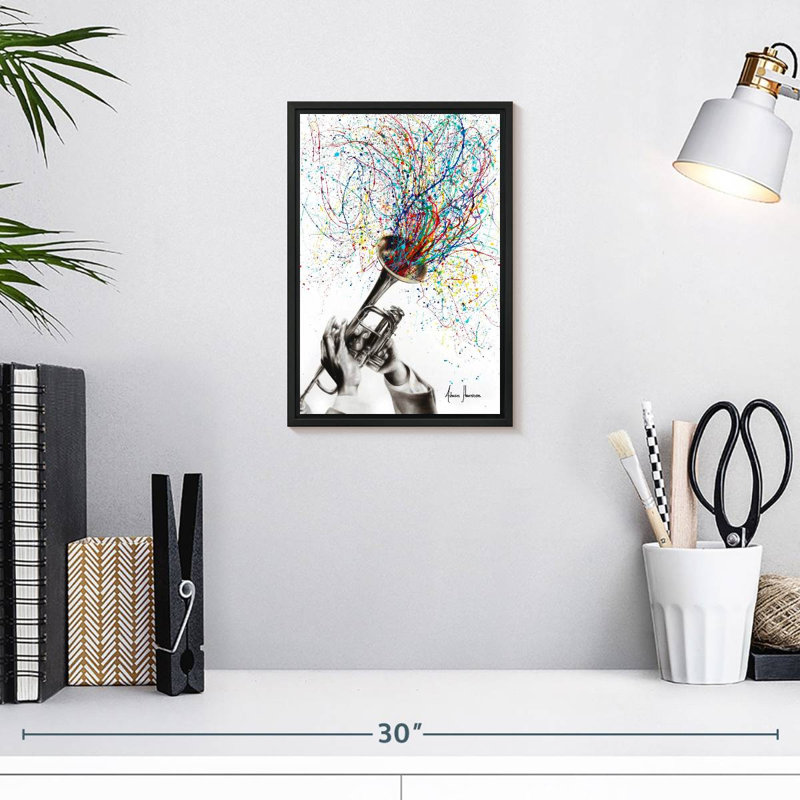 Âme du son, 9 po x 13 po, Cadre flottant noir