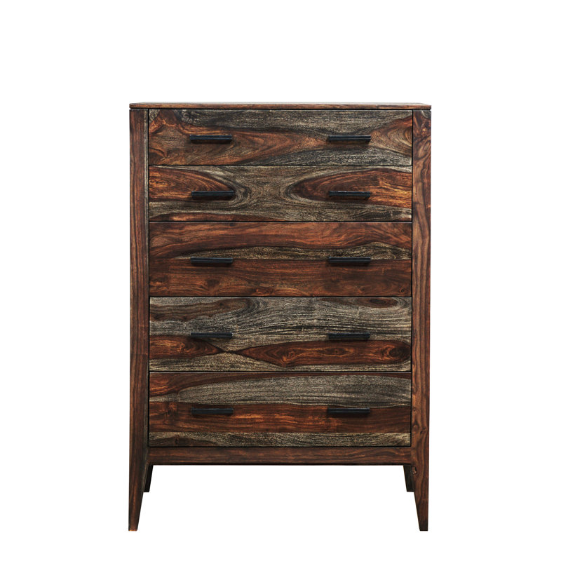 Mariann Solid Wood 36'' W 5 - Drawer Dresser