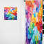 Bleu marine et rose Molly Cubist Exploration I - Rideau en velours moderne - obscurcissant - 1 panneau-1938768245