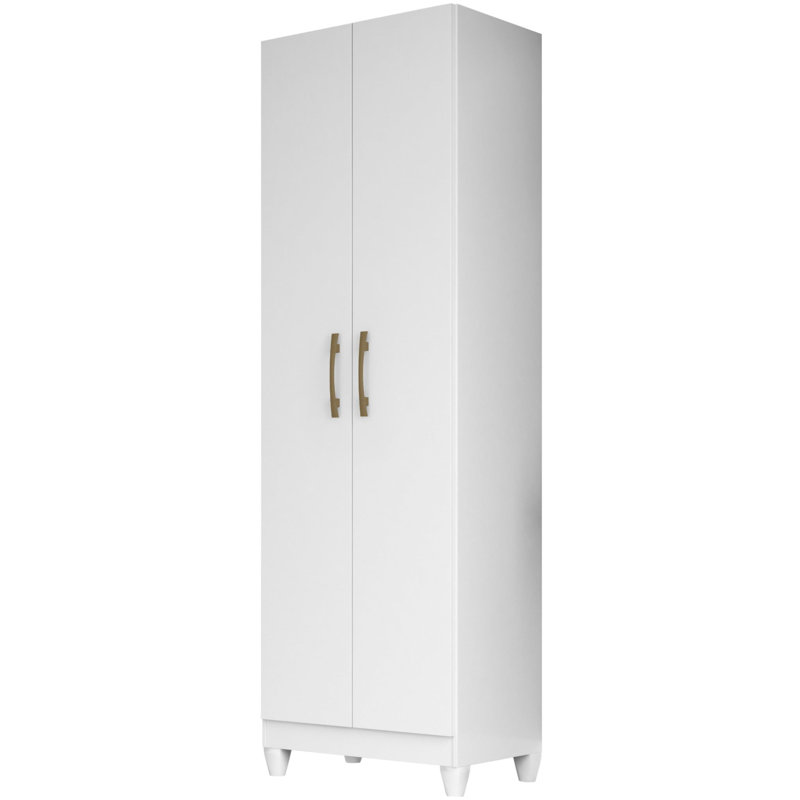 Armoire de rangement Mihovil - Brun, Blanc