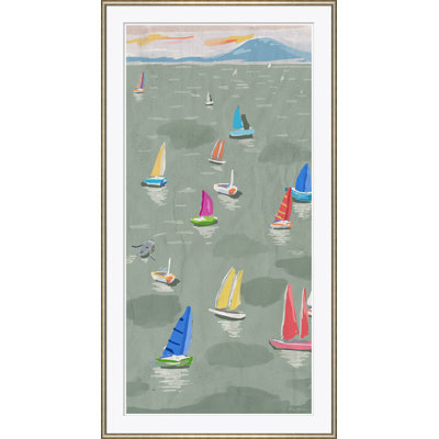 Regatta In Green Giclee Print by Dana Gibson