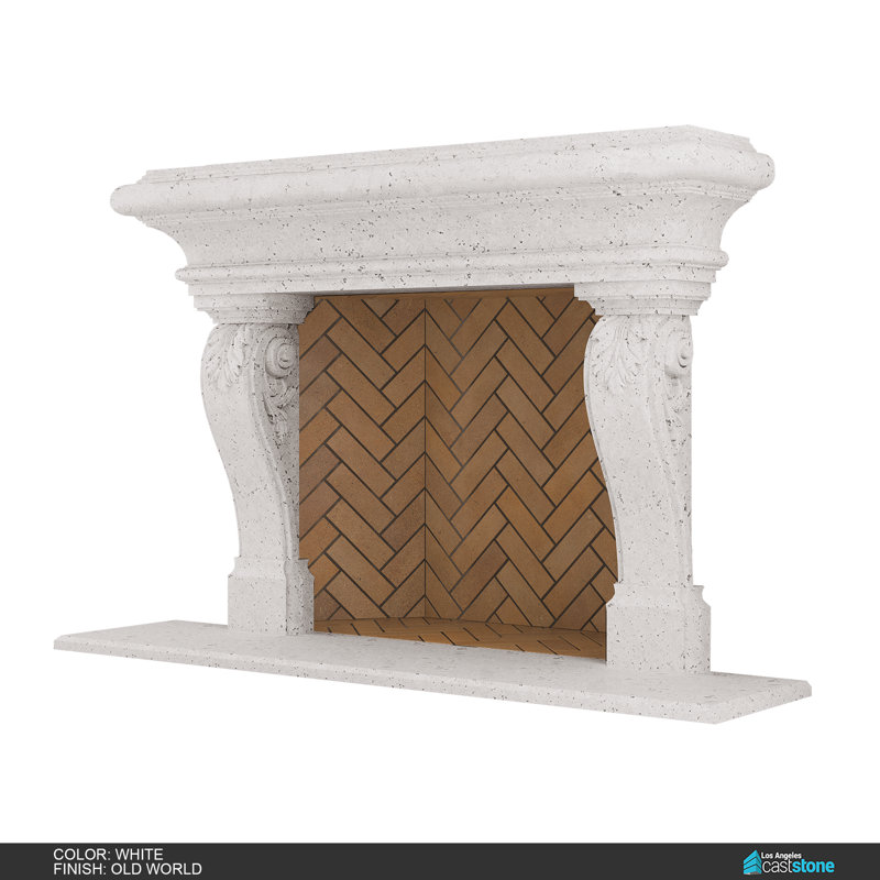 Adana Fireplace Surround, Old World White