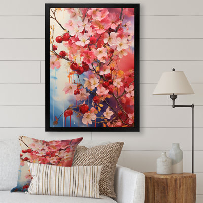 Été rose cerisier en fleurs II - Art mural cerisier en fleurs
