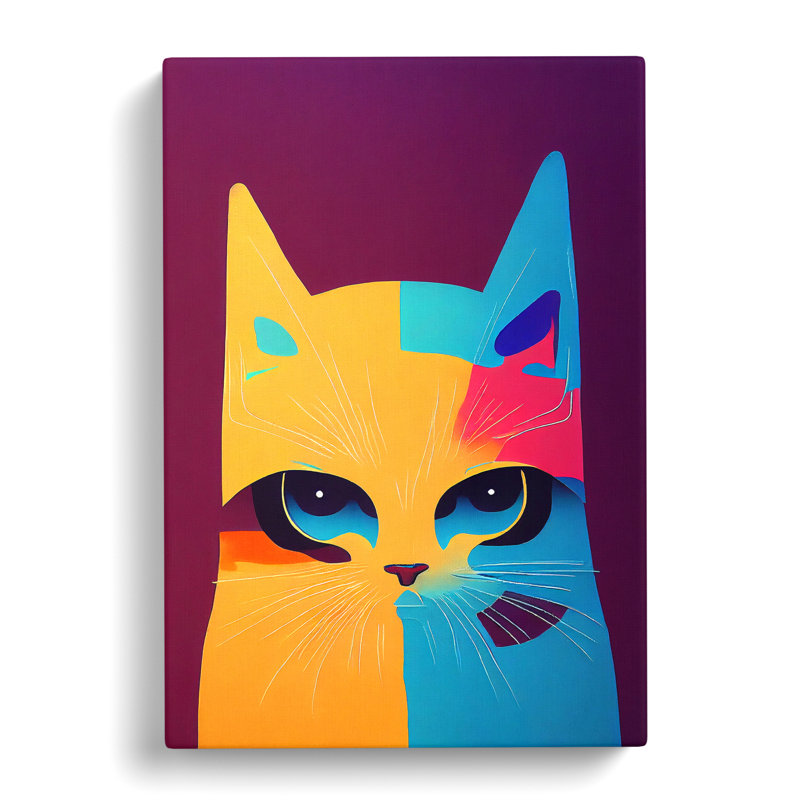 Cat Abstract Vol.1 - Wrapped Canvas, 50cm H x 35cm W x 3cm D