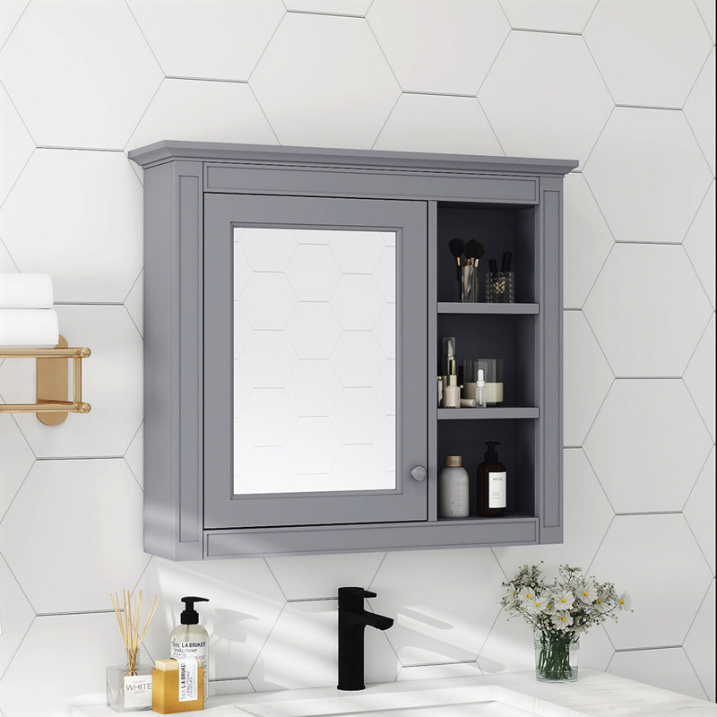 Rangement pour salle de bain Olles, Gris
