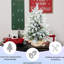 Arbre de Noël enneigé 3 pi avec 355 pointes, pe / branches enneigées, pin et baies pour centre de table, aspect réaliste, 14, base en toile de jute rouge et stable