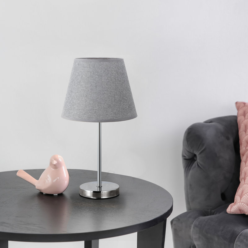 Small Nightstand Lamp with Slender Base Modern