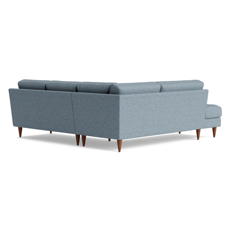 MCM Sectional, Left Hand Facing, Performance Velvet - Denim
