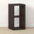 2-Cube Bookcase, Thick Frame, Black Dark Oak-119847680-120436672