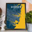 Sydney City Map - No Frame Print-1092482269