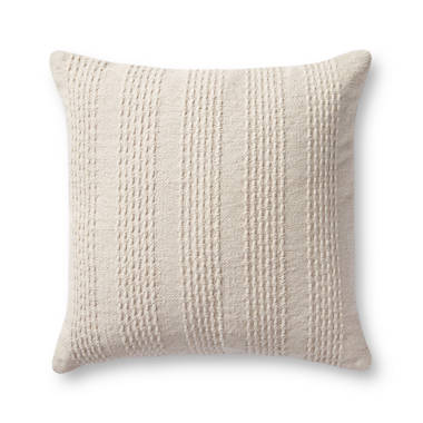 Vcny Dublin Cable Knit Throw Pillow - White