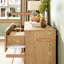 Commode 6 tiroirs cannelée en bois-201203500