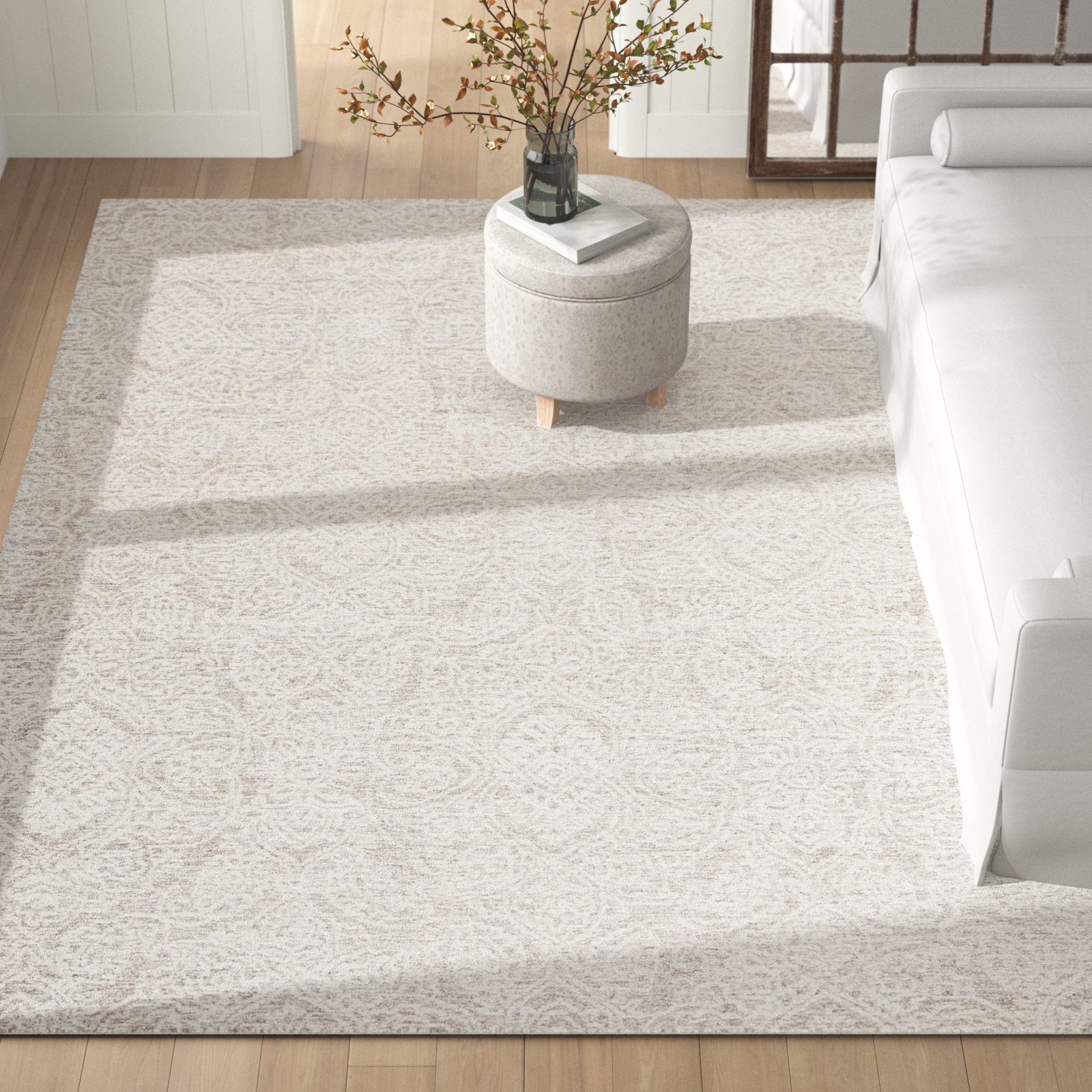 Tufted Rugs - White Dust From Backing