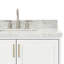 37'' Single Bathroom Vanity with Carrara Marble Top-93359473
