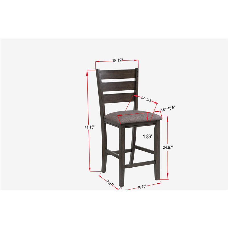 Chaise de salle à manger à hauteur de comptoir de style contemporain avec tabouret de bar et tabouret 2 pièces