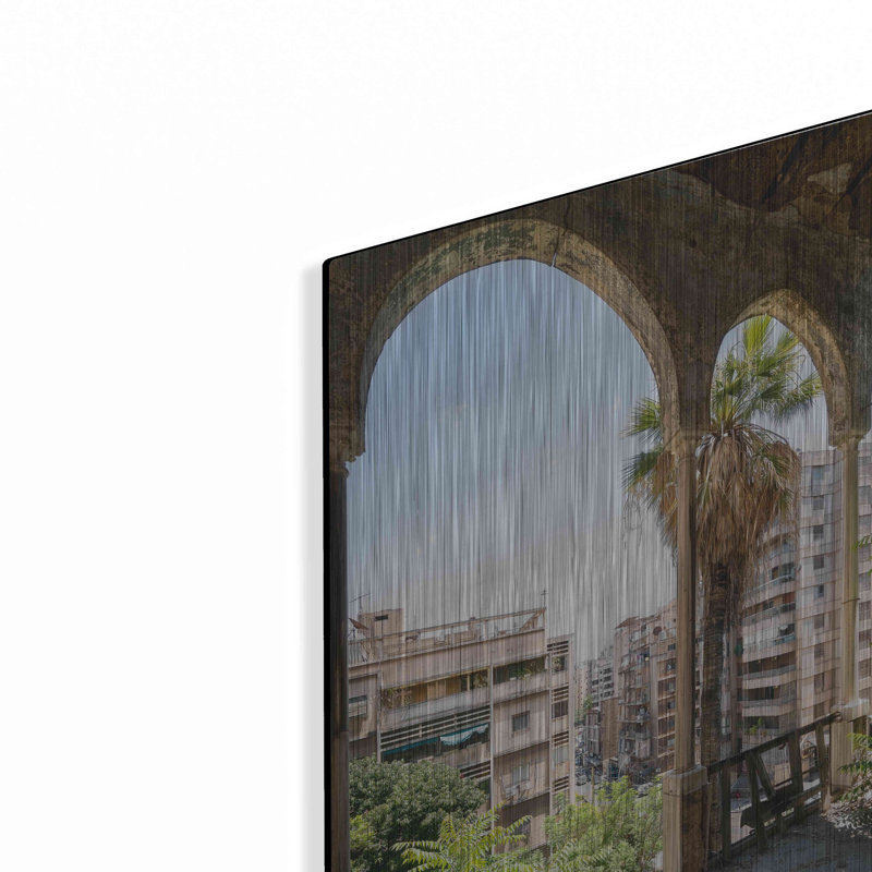 «Cityview from balcon» par Roman Robroek, art mural en métal, H 16 po x l 12 po