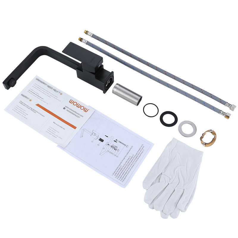 Single-Handle Stainless Steel Deck-Mount Bar Faucet for Prep or Small Sinks, Matte Black