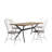 Drayten 70" Iron Gray Metal Base Dining Table And Two-Tone Spindle Windsor Dining Chairs Set-583729220-583729221