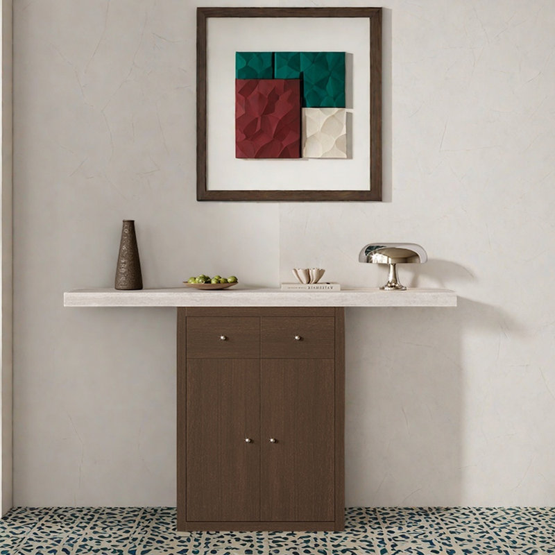 Console de vestibule minimaliste italienne, H 33,5 po x l 47,2 po x P 13,8 po