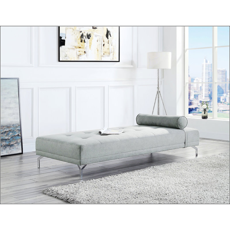 Canapé-lit en velours avec coussin