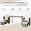 Aarolyn 2 Seater Rattan Cube Garden Furniture Set, Rattan Dining Set with Cushions-57652648