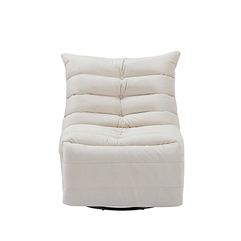 Cevion Lazy Chair, Modern Rotatable Lounge with Side Storage Pocket - Perfect for Small Spaces & Leisurely Reading Moments