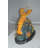 Lobster with Fish Bronze Statue -  Size: 9"L x 18"W x 16"H.
