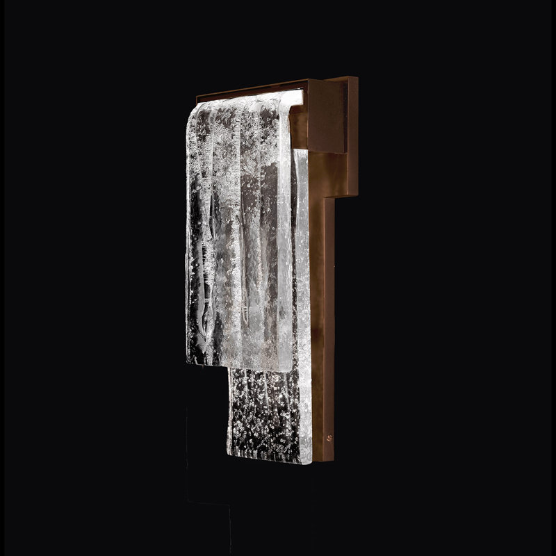 Waterfall 16.25"H  Outdoor Wall Sconce, Outdoor Bronze