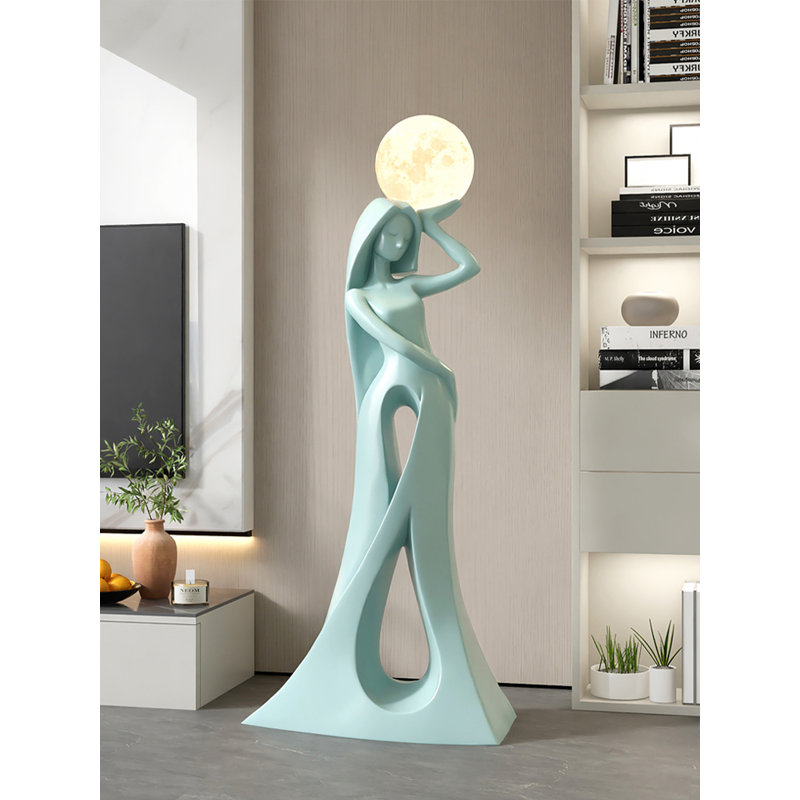 Simple and Modern Resin Floor Lamp, Blue