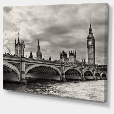 «Wonderful View of Westminster Bridge», reproduction de photo sur toile tendue