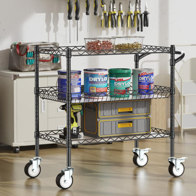 Chariot de cuisine robuste à 3 niveaux