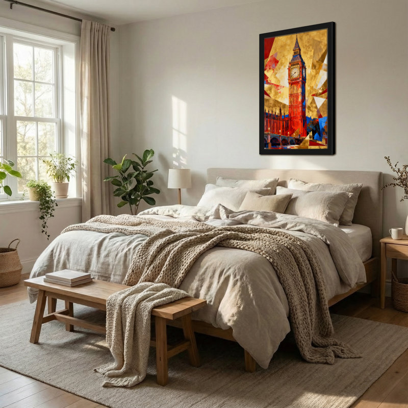 Scénique et paysages urbains Big Ben, tour de l'horloge artistique abstraite de Londres, H 18 po x l 12 po