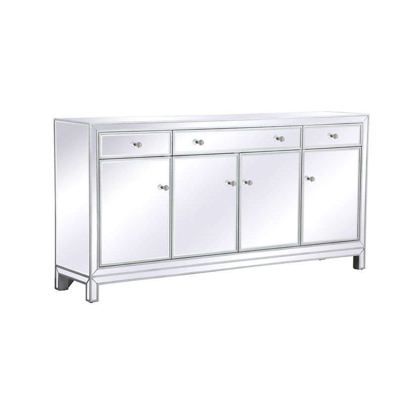 Crédence 3 tiroirs Bronx, Argent, H 36 po x l 72 po x P 15,75 po