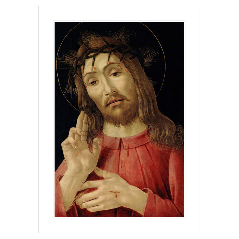 «The Christ ressuscité» par Sandro Botticelli - Estampe numérique encadrée, H 41,5 po x l 30,01 po