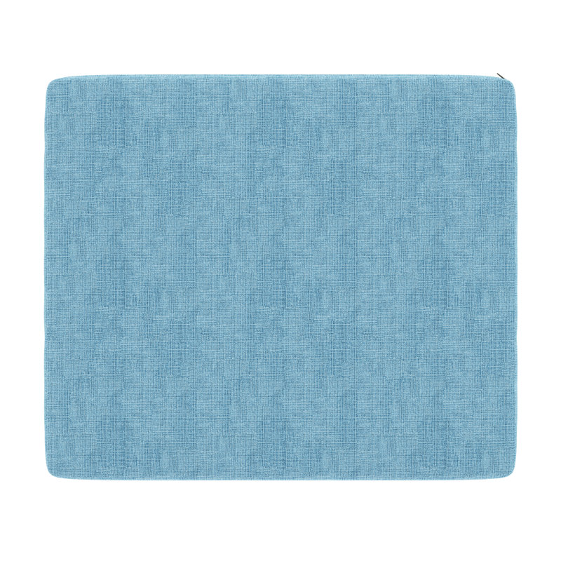 Ottoman Outdoor Patio Cushion With Sunbrella Fabric, Cast Horizon Sunbrella® Plainweave