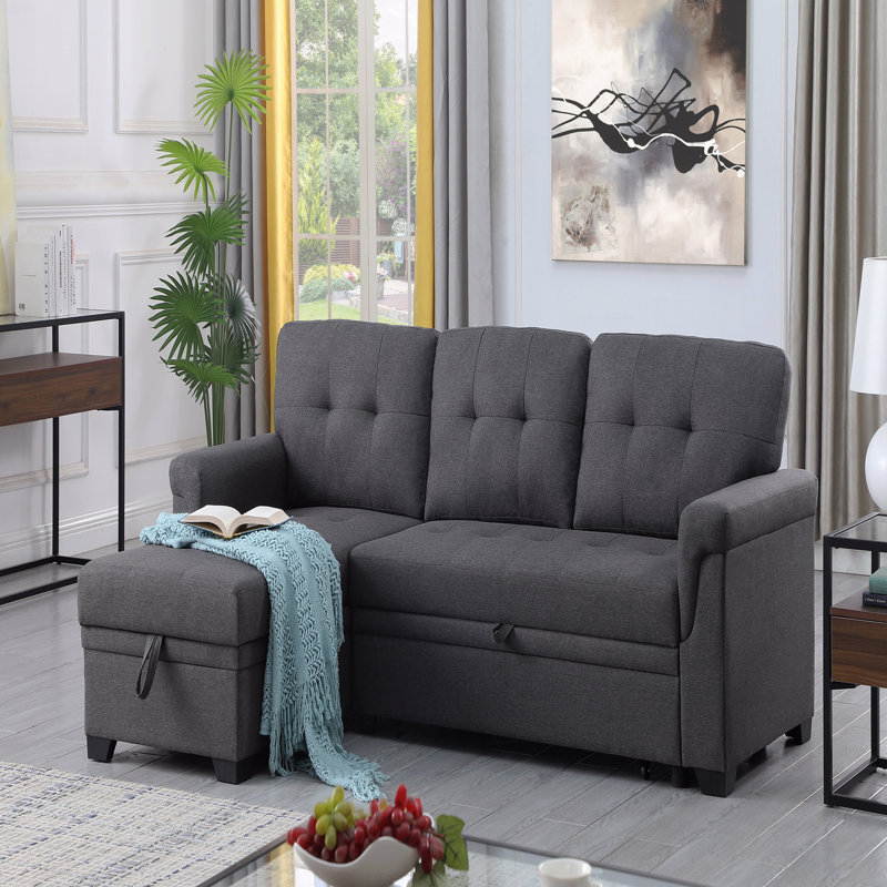 Sleeper, Reversible  Basic Sectional Sofa Sofa Sofa With Storage Chaise, Right Hand Facing
