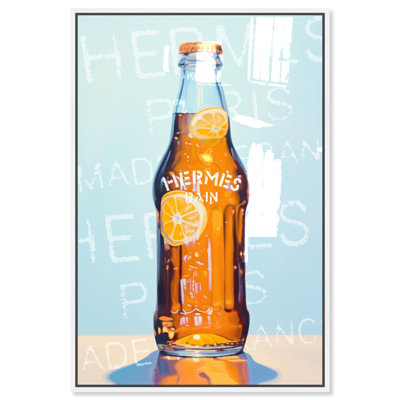 Oliver Gal Refreshing Summer Quencher Fashion and Glam - Hand-Applied Glass Coat Framed Canvas Art