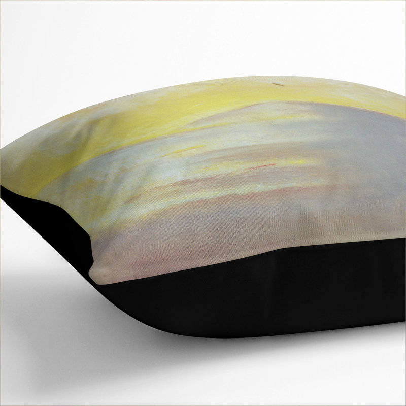 Sunset Square Throw Cushion, 55cm H x 55cm W x 20cm D, Black