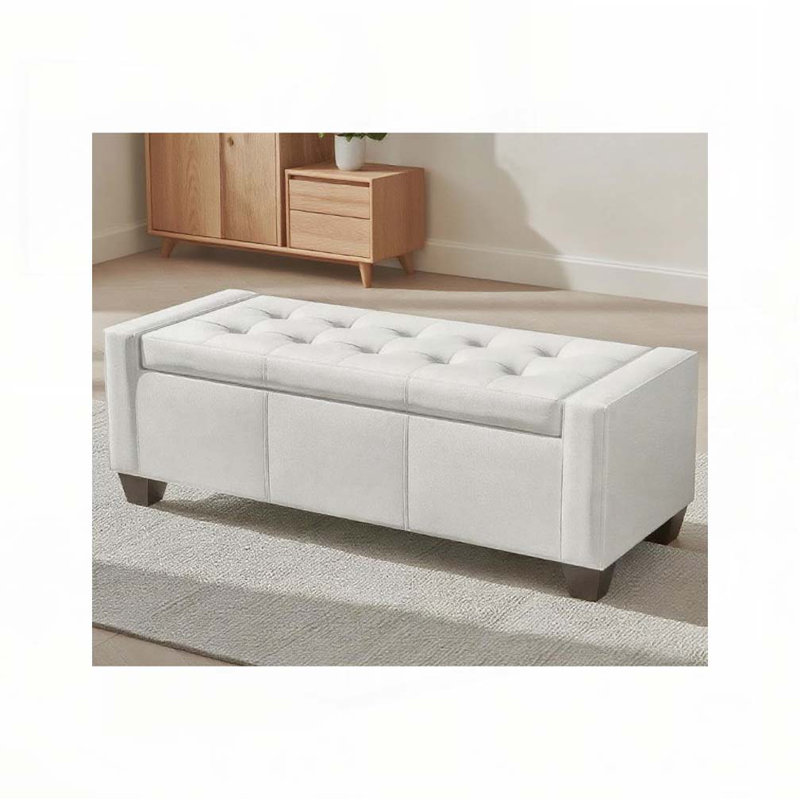 Banc de rangement en similicuir