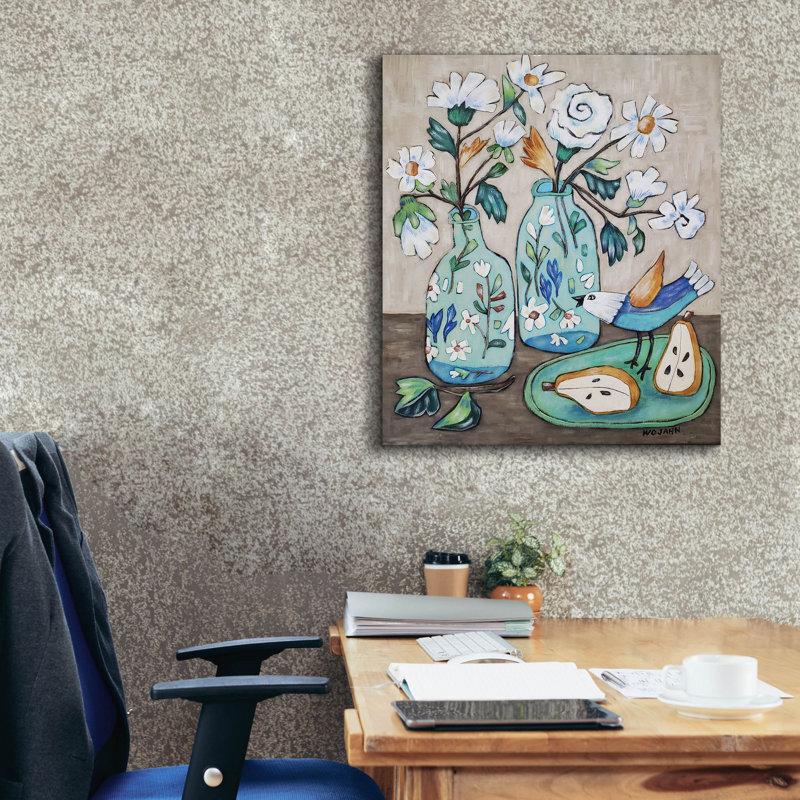 «It's Morning» par Holly Wojhan, art mural sur toile, H 30 po x l 26 po x P 1,5 po