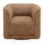 Fauteuil demi-tonneau pivotant en polyester, ensemble de 2