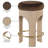 Bocceli Velvet Upholstered Counter Stool-1346270626-1346270639