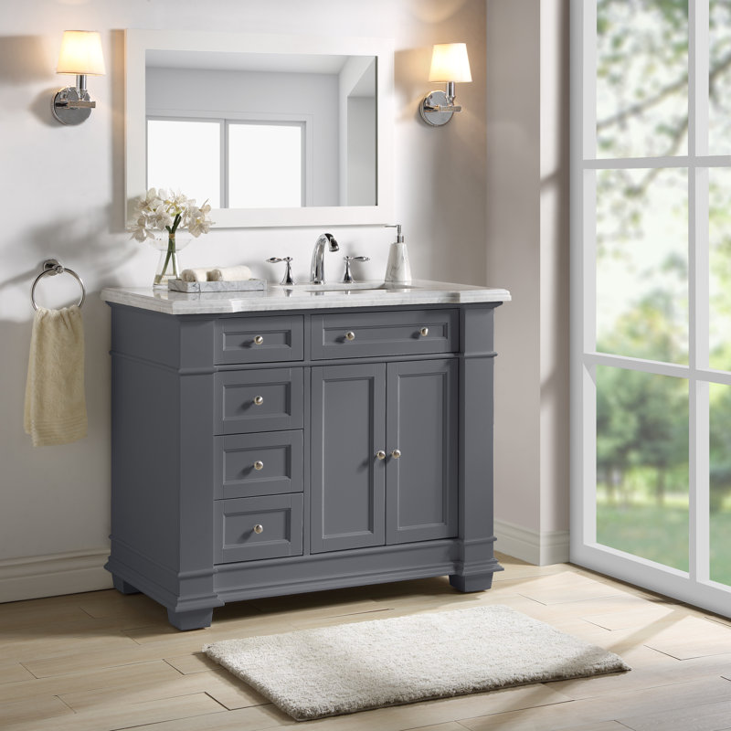 Riccardo 42" Single Bathroom Vanity Set, Gray