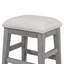 Ensemble de table de salle à manger 4 pièces pour 3 personnes, ensemble de table de cuisine et chaises avec 3 tiroirs de rangement, idéal pour les petits espaces (gris clair)